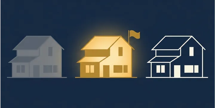 Three homes telling three market stories — faded, sold, and active
